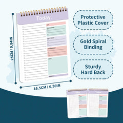 52 Sheets Top Priority To Do List Spiral Checklist Organizer