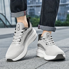 Men's Striped Lace up Running Shoes