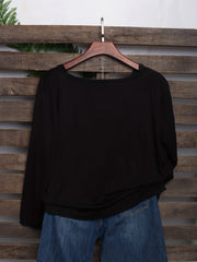  Solid Button Up Cut Out Blouse
