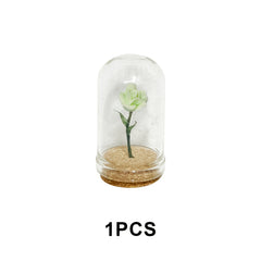 1pc Rose in Glass Dome Decorative Flower Collectible Ornament