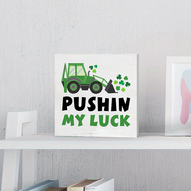 Lucky Charm St Patrick's PVC Sign for Home Bar Cafe Party Decor