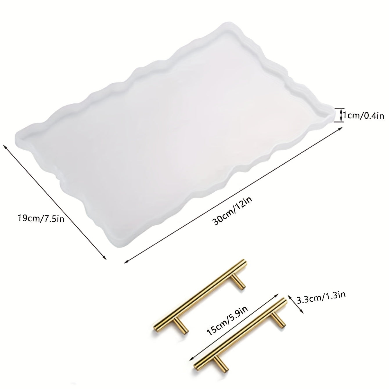 Agate Silicone Tray Molds with Golden Handles