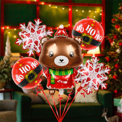 Santa Claus Christmas Decoration Set with Foil Balloons