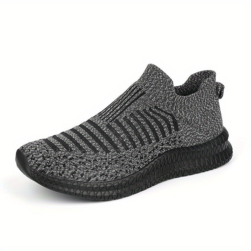 Men's Breathable Knit Slip On Sneakers Comfortable Anti skid Shoes