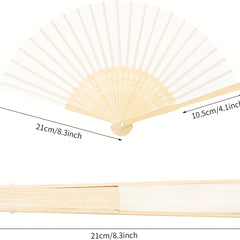 24pcs 21 08cm Folding Fans Lace Bag Wedding Party Decoration Handheld Fans