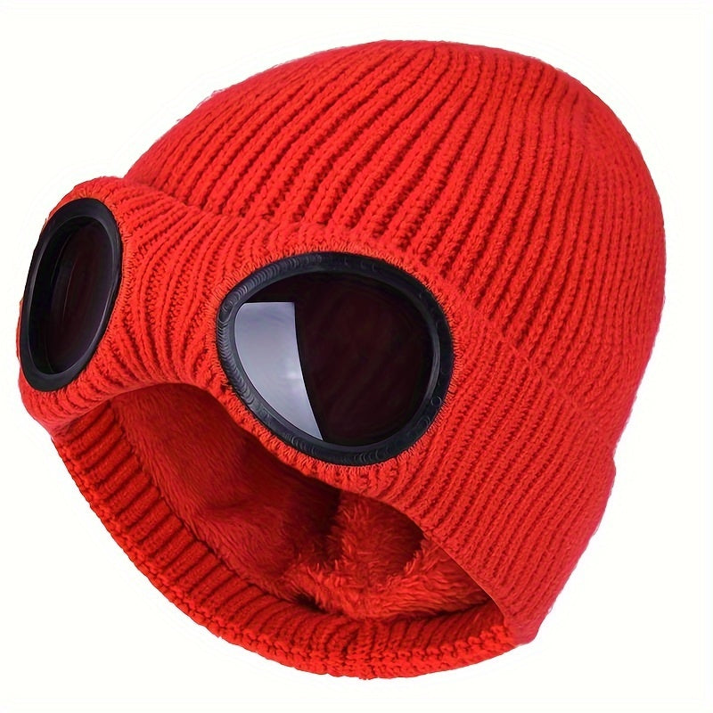 Windproof Warm Knitted Ski Hat Autumn Winter Outdoor Cap
