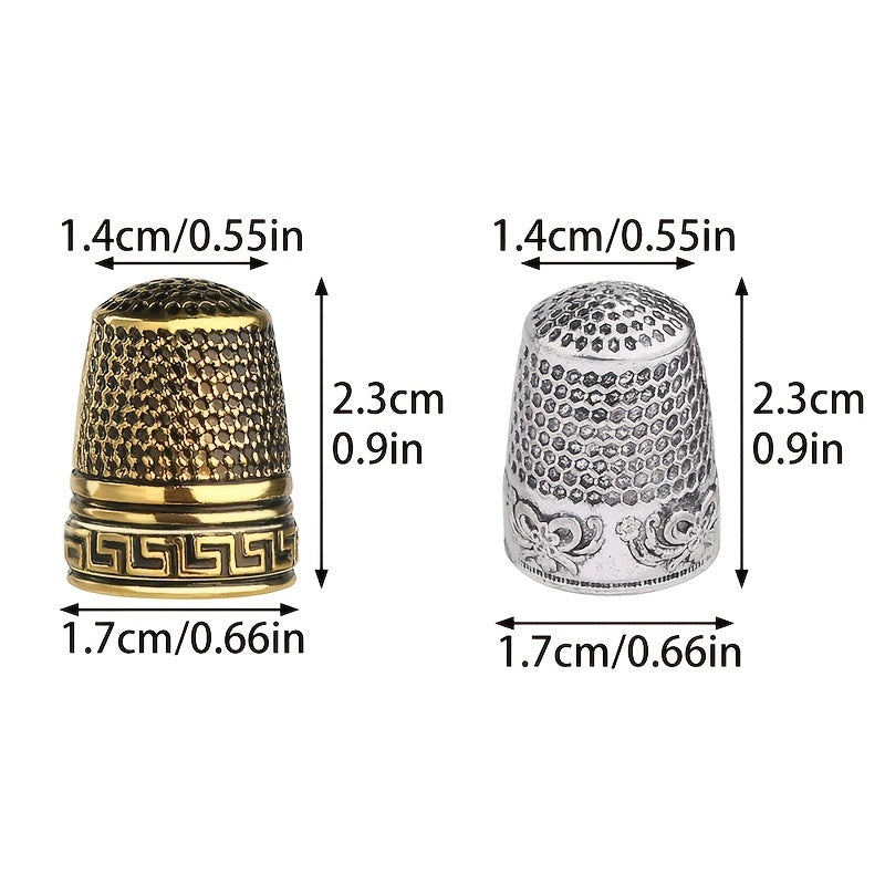 Vintage Sewing Thimble Stainless Steel Tailor Finger Protector Quilting