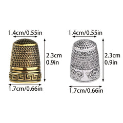 Vintage Sewing Thimble Stainless Steel Tailor Finger Protector Quilting