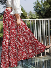 Boho Pants Women's Plus Ditsy Floral Print