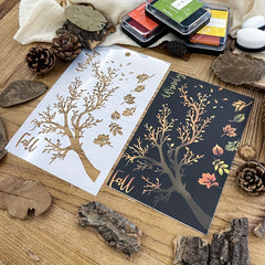 Maple Leaves Fall Stencils Shoe Graffiti Art DIY Painting