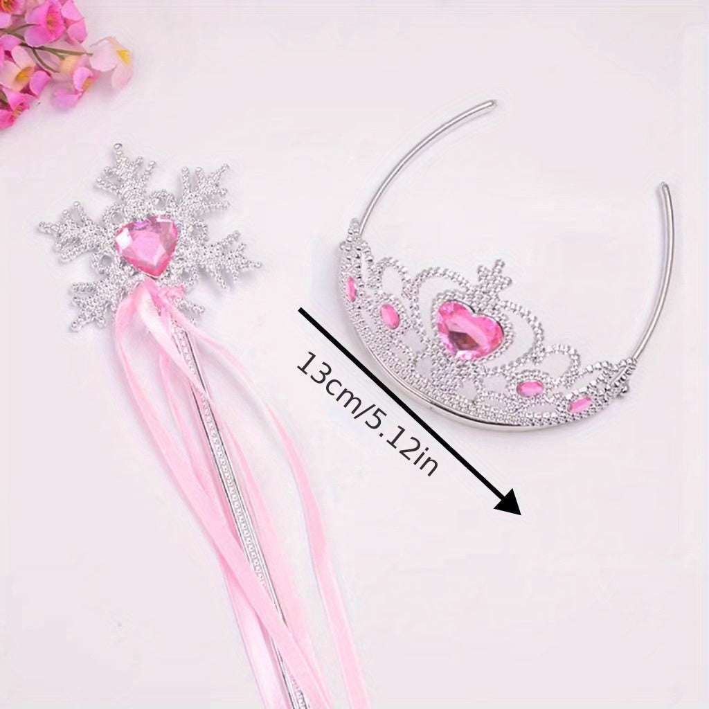 Baby Girls Halloween Tiara Crown & Wand Set