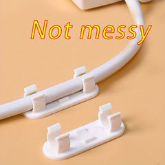 10pcs Self Adhesive Cable Clips For TV PC Wires Tidy Cable Management