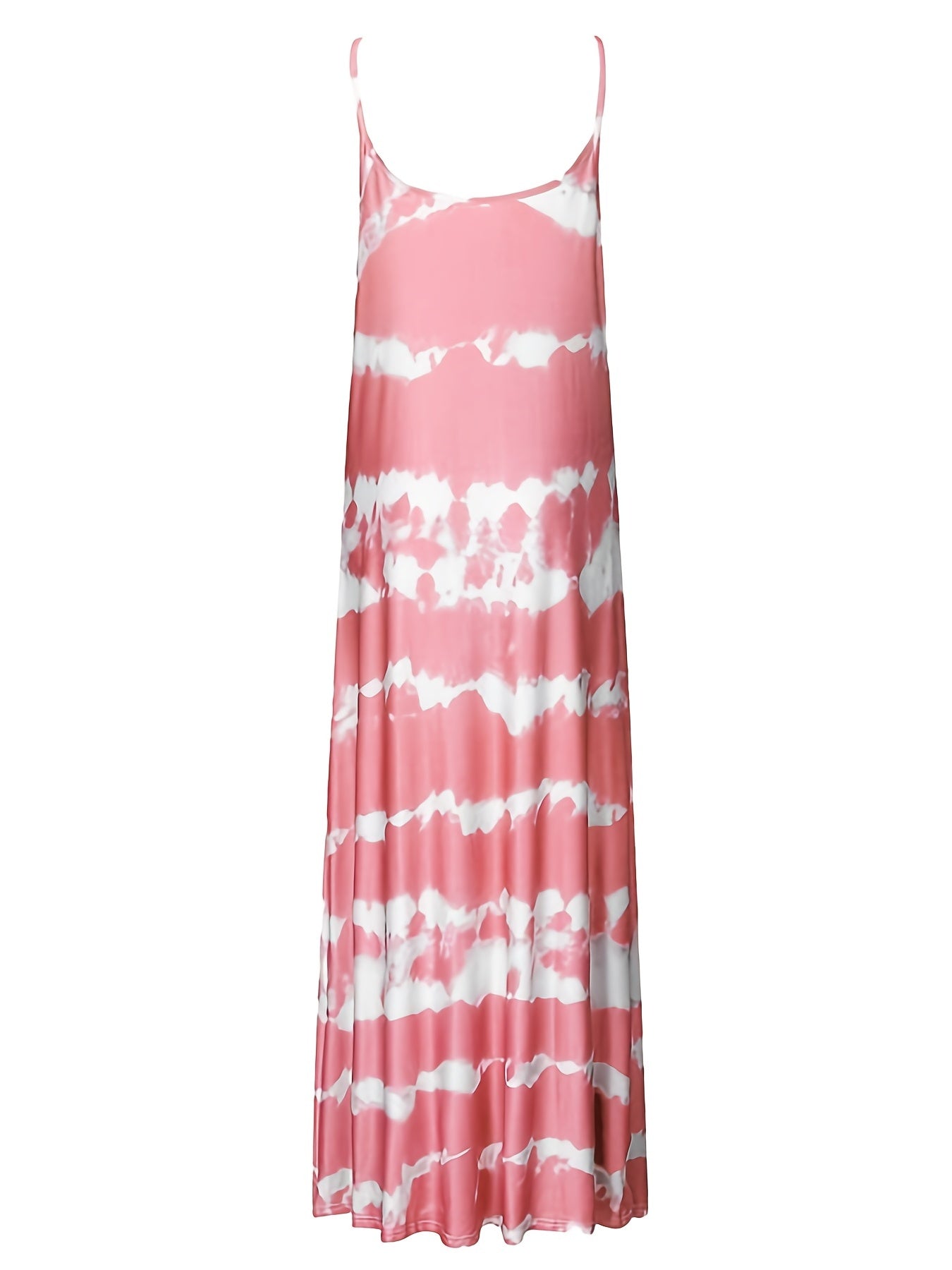  Tie Dye Strip Cami Maxi Dress Women's Plus