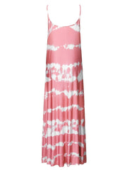  Tie Dye Strip Cami Maxi Dress Women's Plus