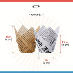 100pcs Newspaper Baking Cups for Cupcakes Muffins