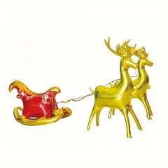 2pcs Christmas Golden Elk Balloons Party Decoration Aluminum Film Balloons