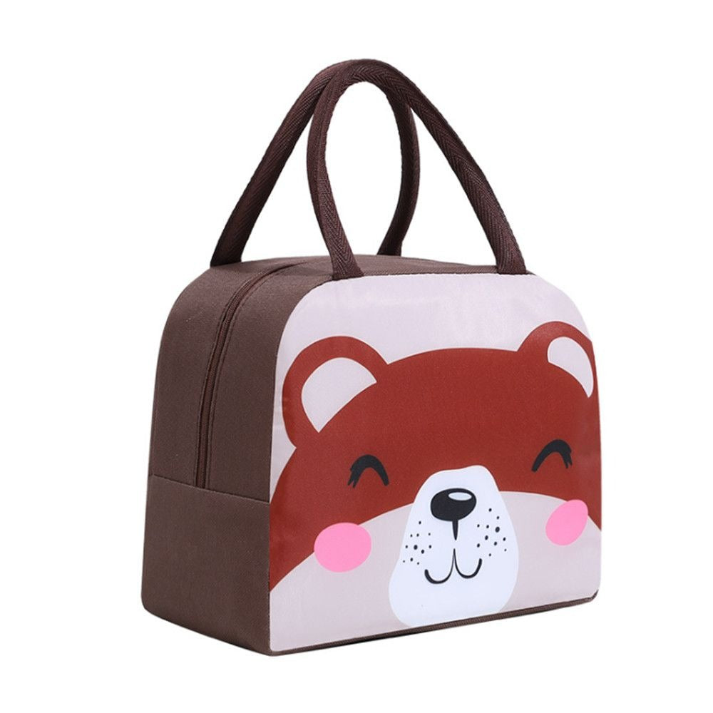 Cartoon Insulated Lunch Bag Box Portable Outdoor Cooler Tote Women