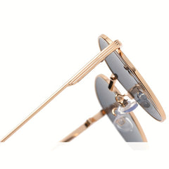 Round Small Frame Metal Sunglasses UV Protection