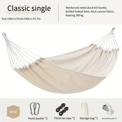 Thickened Canvas Anti rollover Portable Hammock for Outdoor Camping