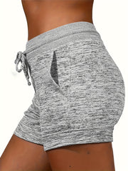Sun Salt Sand Print Drawstring Shorts for Women