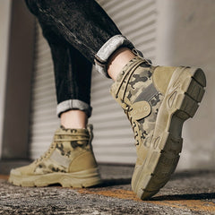 Men's Lace-up Service Boots Casual Walking Shoes