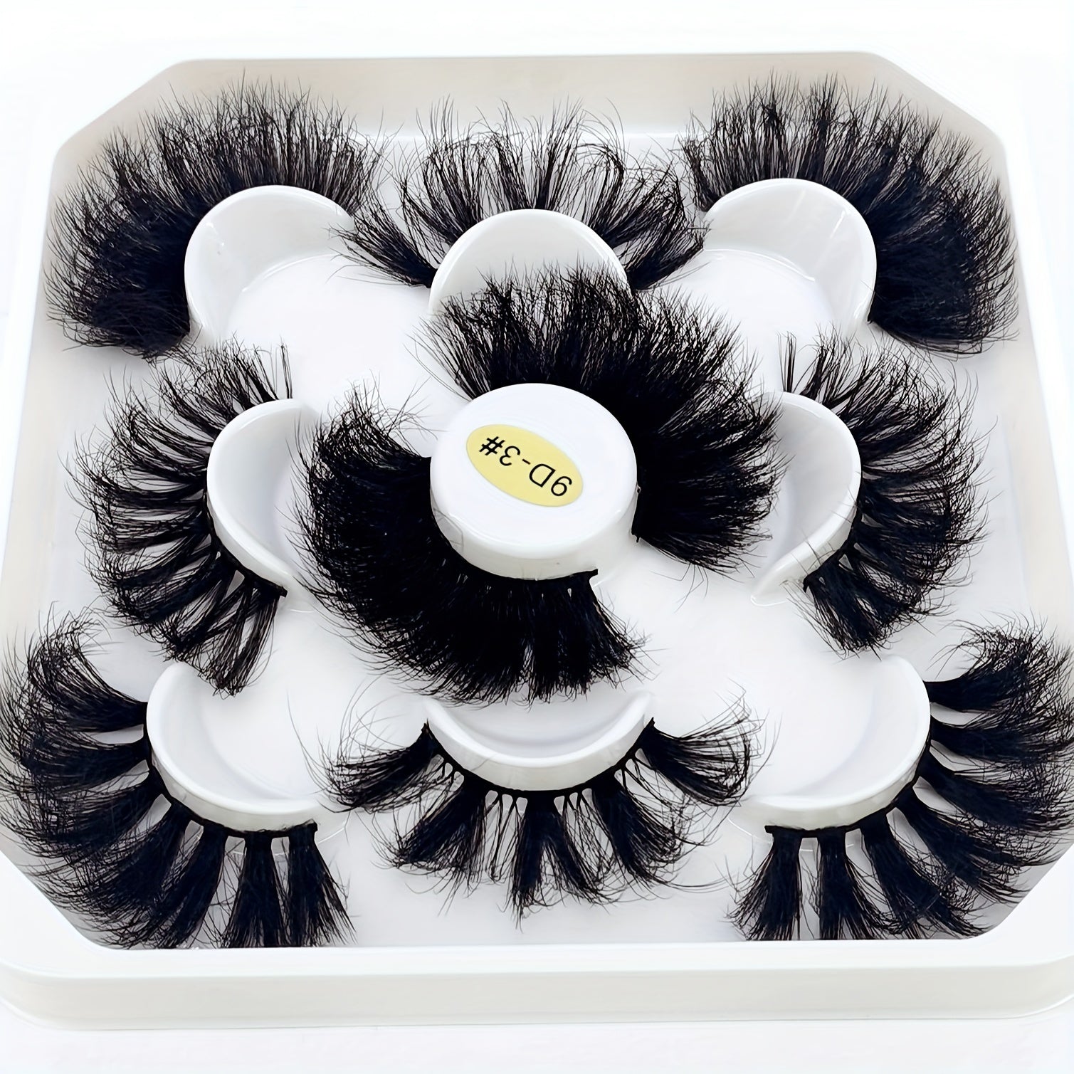 5 Pairs Faux Mink Eyelashes Long-lasting Fluffy Charming Eyelashes