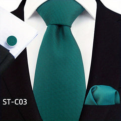 Men's Stripe Paisley Tie Set with Accessories