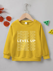 Creative LEVEL UP Letter Print Boys Sweatshirt