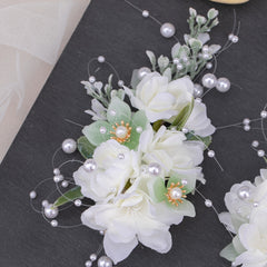 2pcs Flower & Tassel Hair Clip Faux Pearl Barrette Headwear