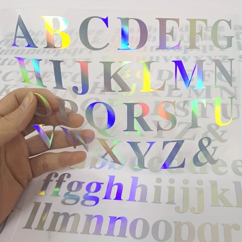 5 Pcs Laser Film Lettering Paper Instant Adhesive Decoration