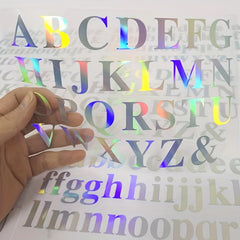 5 Pcs Laser Film Lettering Paper Instant Adhesive Decoration