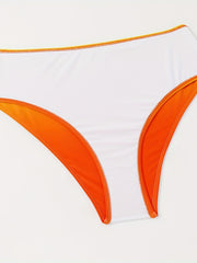  Casual Swimsuit Set Ombre Print Bra, Underwear & Cover Up Skirt
