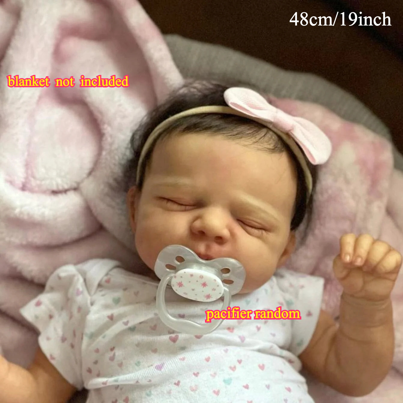 19 Inch Soft Vinyl Youngsters Doll Realistic Sleeping Girl Toy
