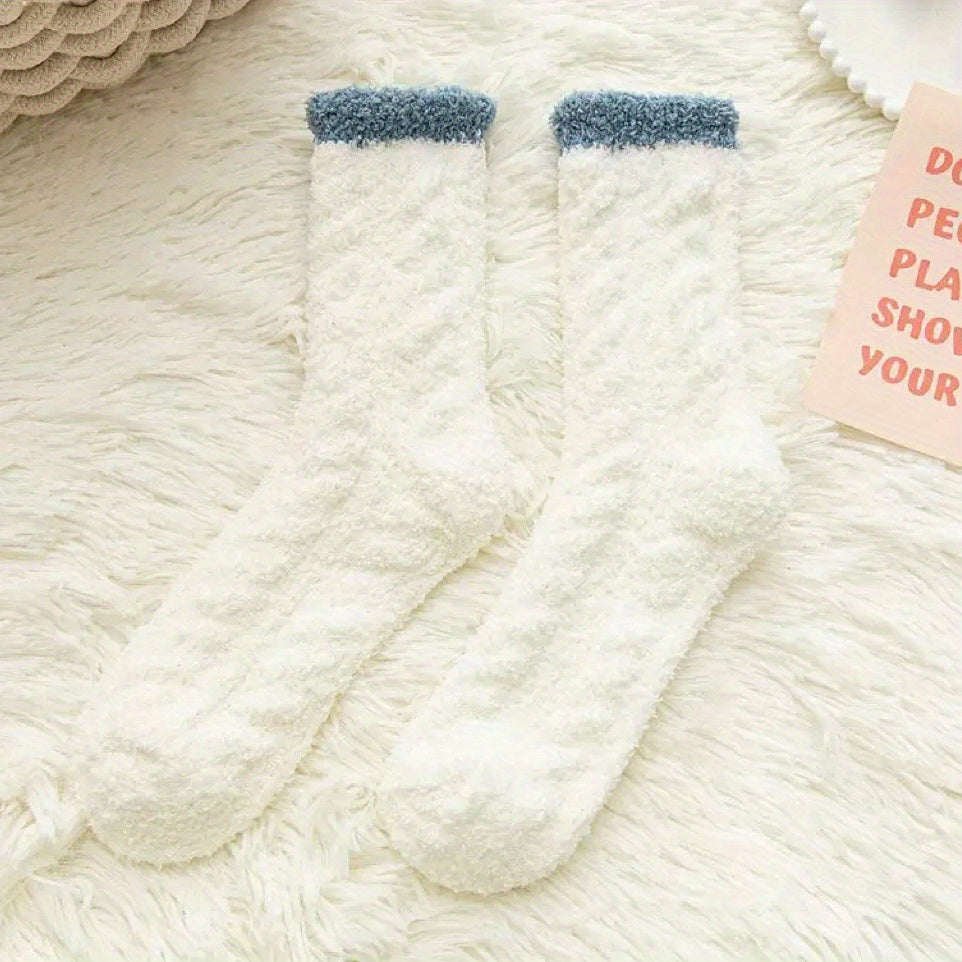 Fuzzy Floor Socks Warm Mid Tube Women's Stockings