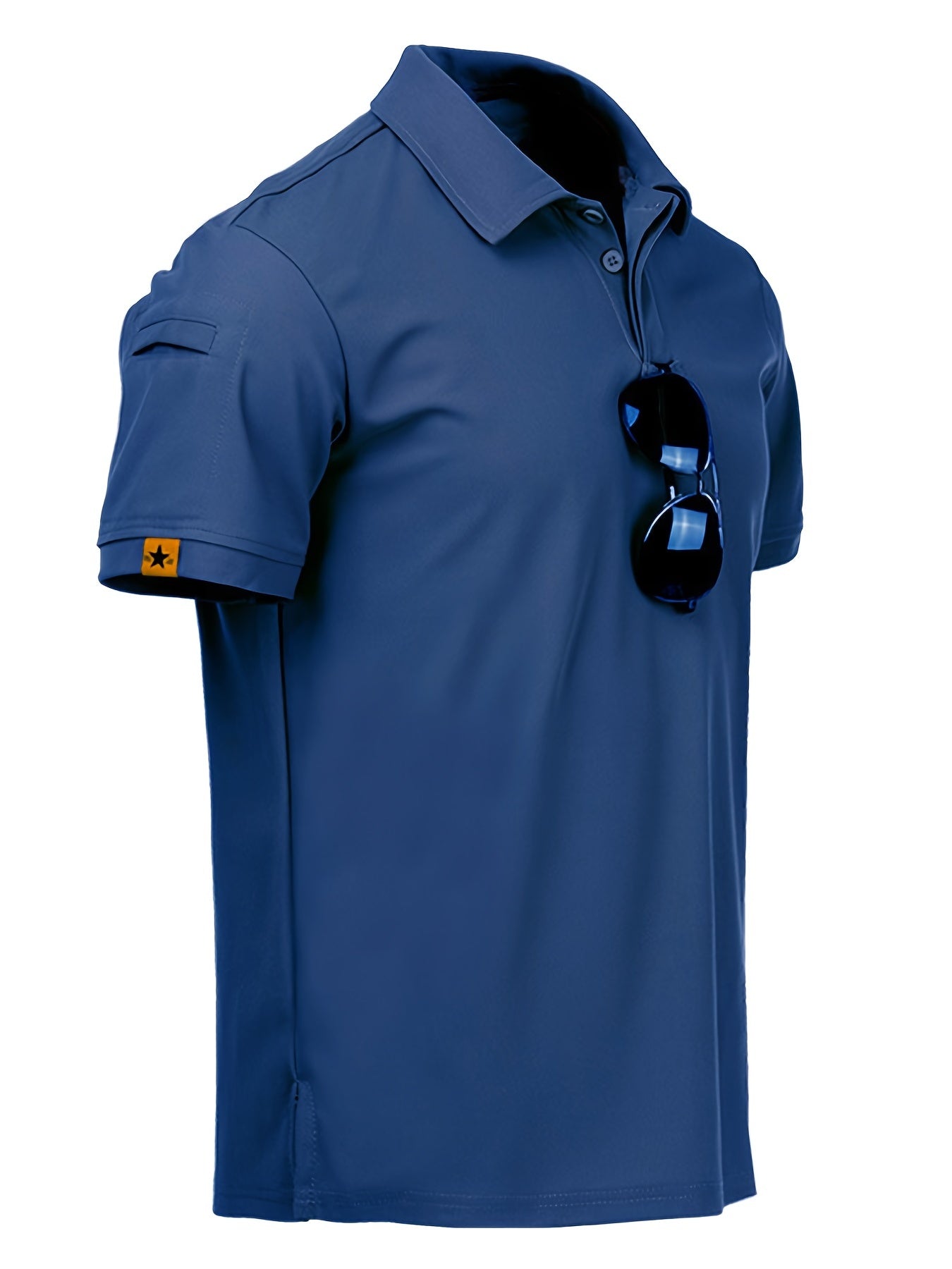 Men's Quick Dry Tactical Polo Shirt Lightweight Tee for Running Hiking