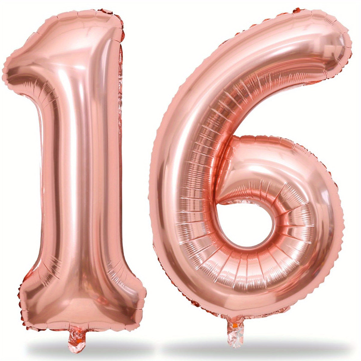 Rose Gold Big Number Balloons Set - 16 18 21 30 40 50 60 70