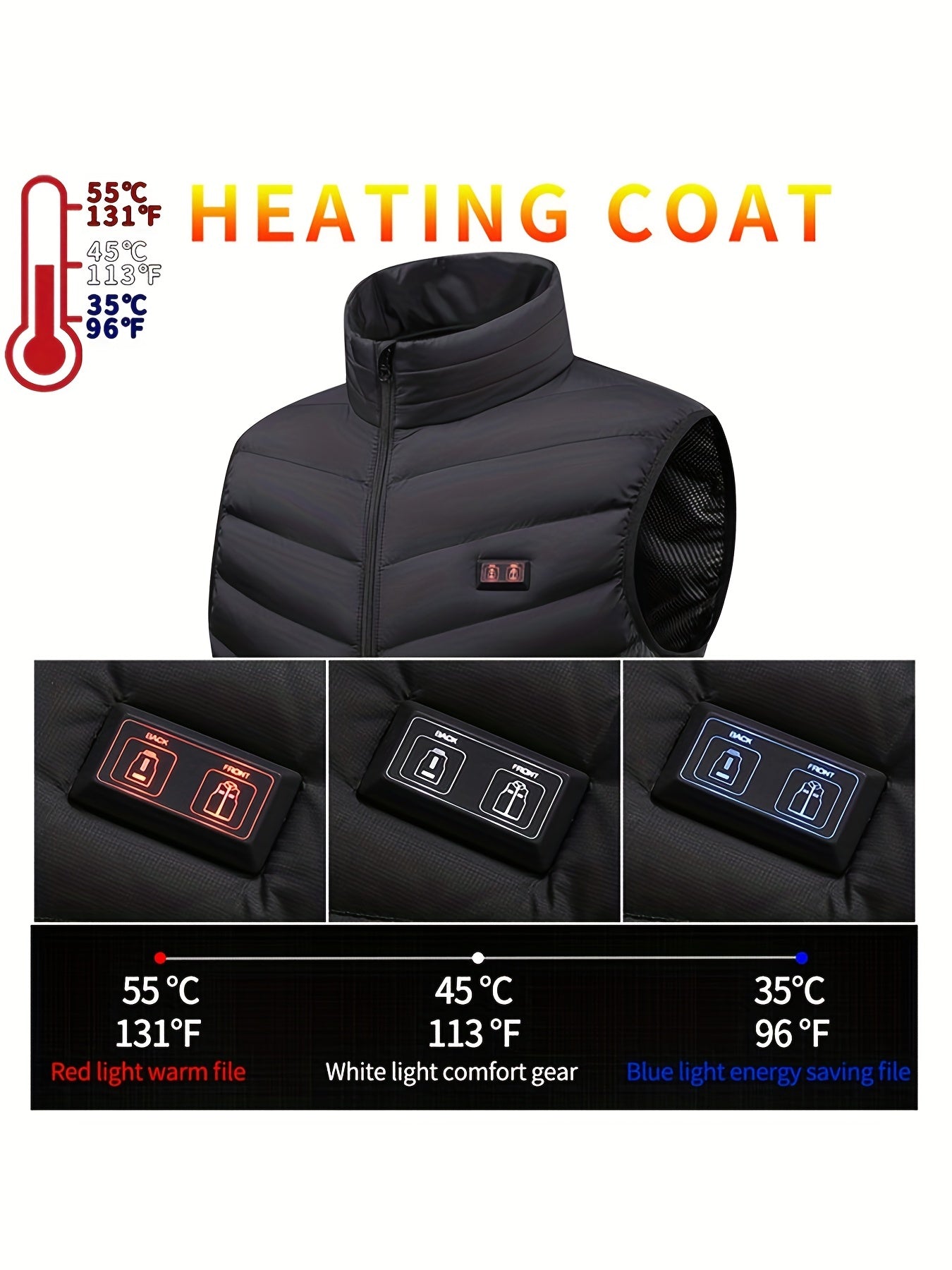 Men's Heated Vest Lightweight Warm Outdoor Clothing
