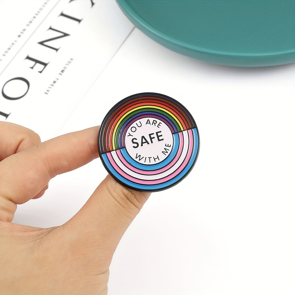2pcs Rainbow Brooch Enamel Pin Metal Badge Girls Women