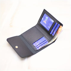 Men's Card Holder Wallet Case 5 Slots PU Leather Short Purse