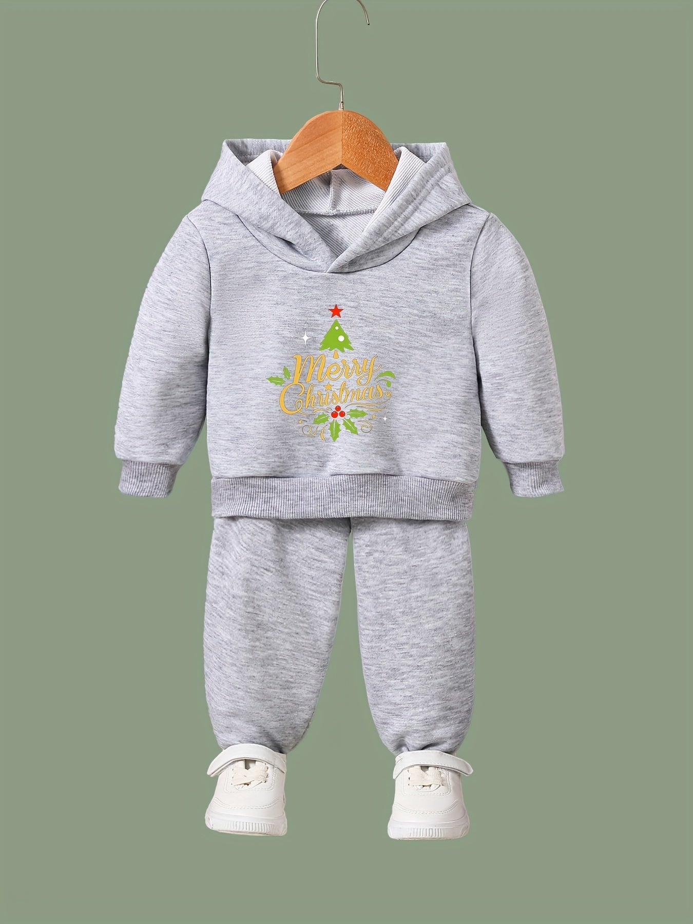 Girls 2pc Christmas Hoodie Sweatshirt and Pants Set