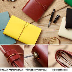 Vintage Business Strap Notebook Carry On Budget Book 144 Pages