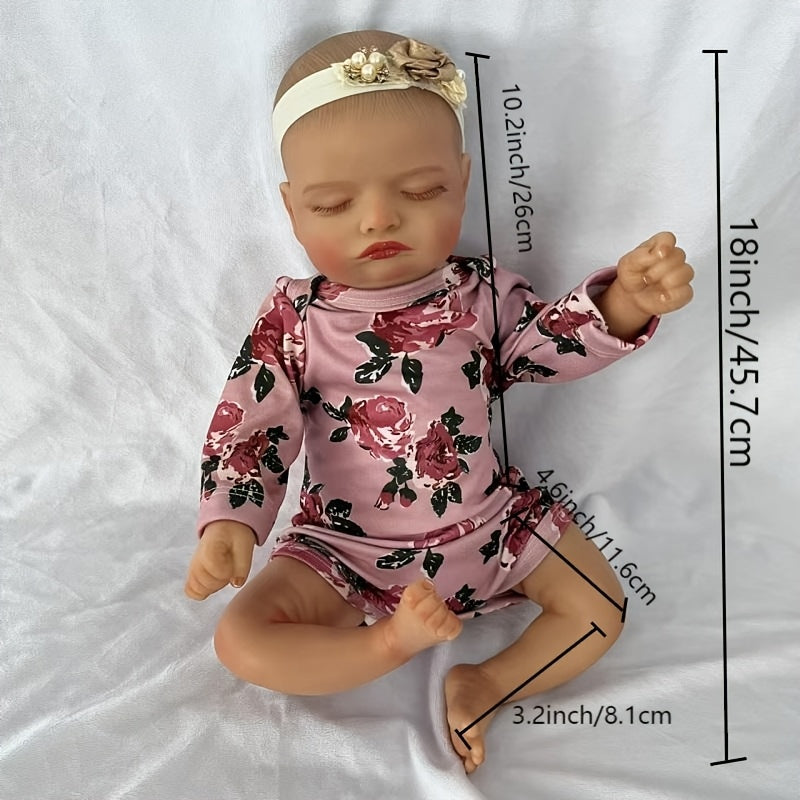 Realistic 18" Reborn Doll Soft Vinyl Body for Halloween, Christmas, Birthday