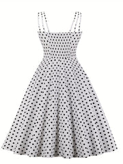  Polka Dot Split Strap Cami Dress