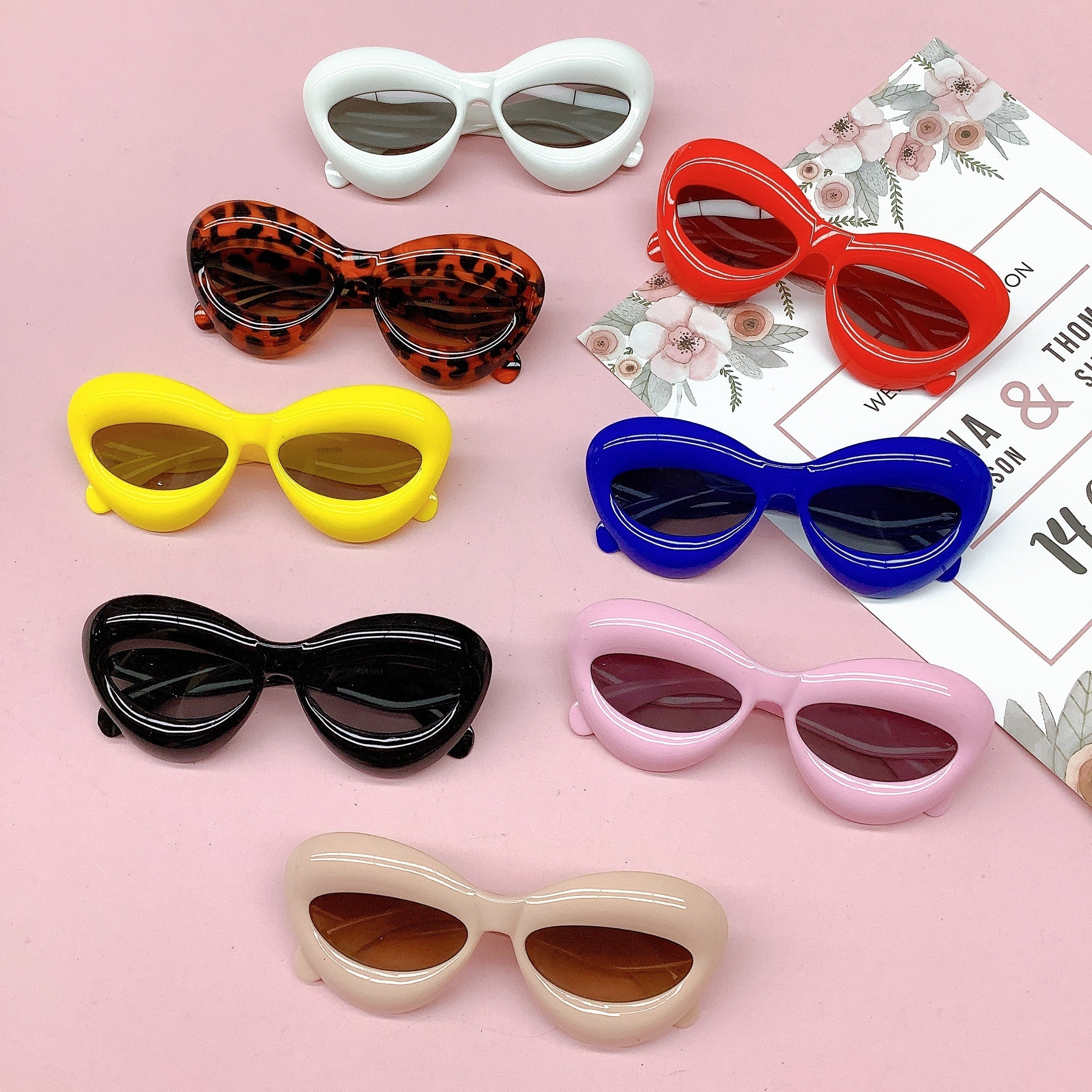 Y2K Thick Frame Sunglasses UV400 Sun Protection