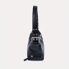 Solid Baguette Shoulder Bag All Match Zipper Bag