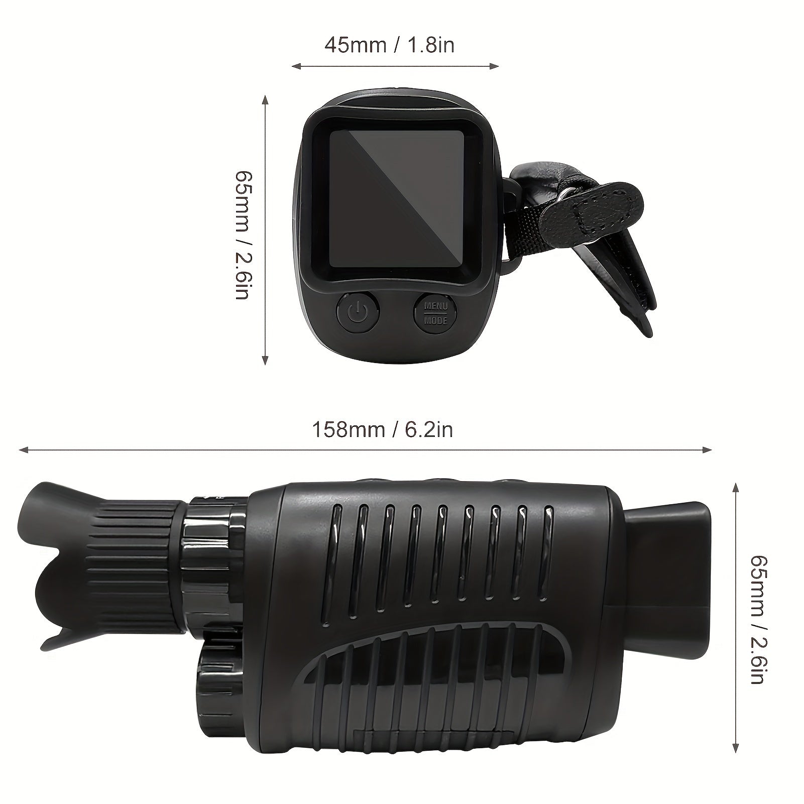 1080p Night Vision Monocular, 7-Speed Infrared, CMOS Star Sensor, Rechargeable