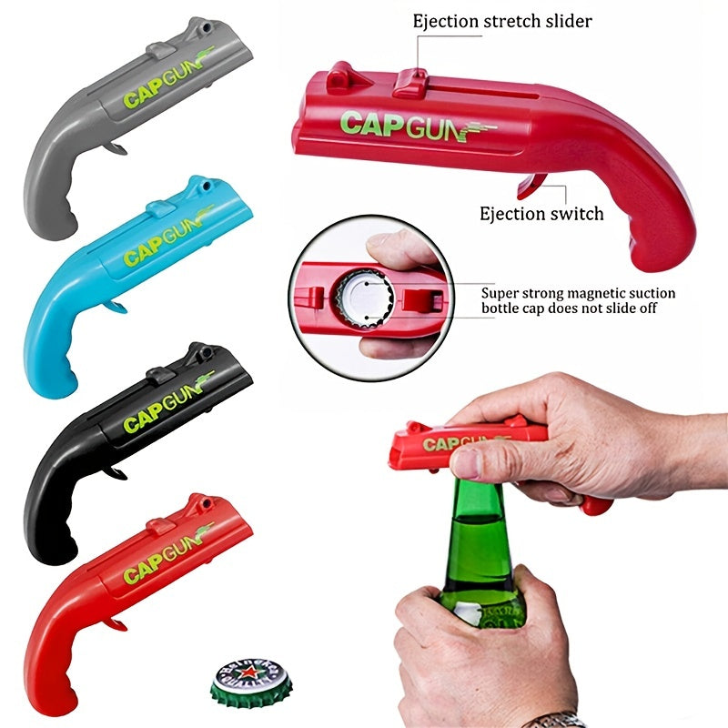 Portable Bottle Cap Gun Beer Opener for Parties