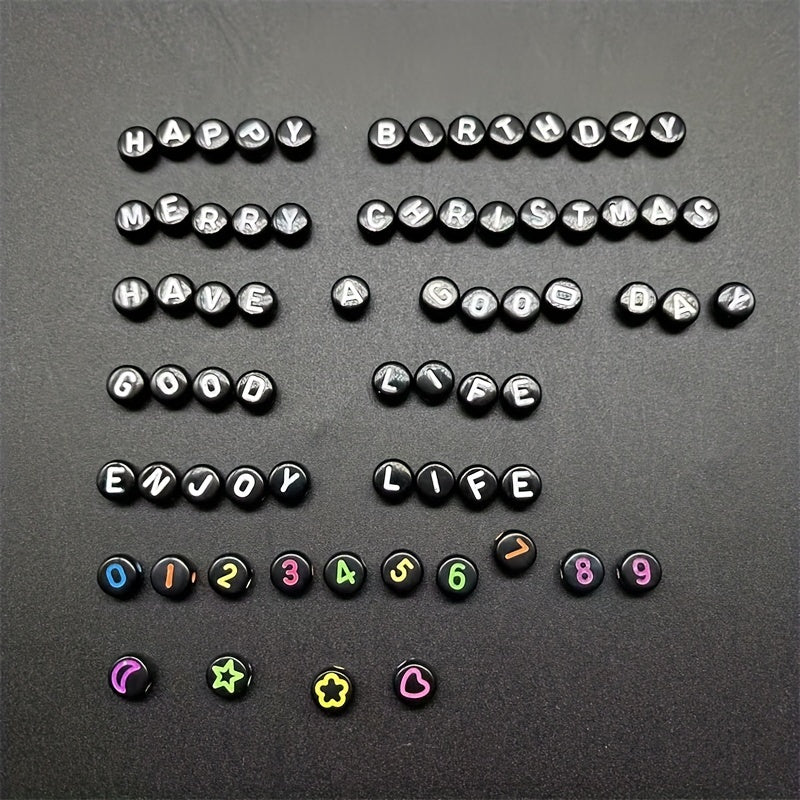 Acrylic Letter Beads 1120pcs Set DIY Bracelet Jewelry Beading
