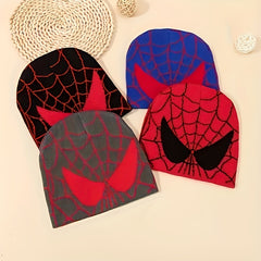 Spider Web Jacquard Knit Beanie Y2K Hat Lightweight Ski Hats Unisex