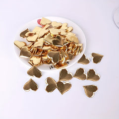 50pcs Golden 3D Heart Shaped Confetti Wedding Birthday Decoration